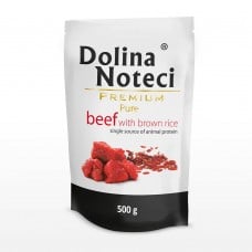 Dolina Noteci Premium Pure для собак аллергиков с говядиной и рисом 500 г