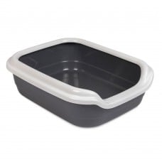 Comfort L туалет для кошек с бортиком серый 49х39х15 см