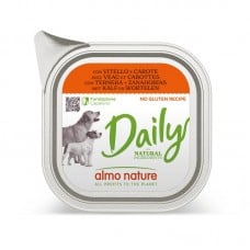 Almo Nature Daily Dog паштет с телятиной и морковью для собак 100 г*10шт