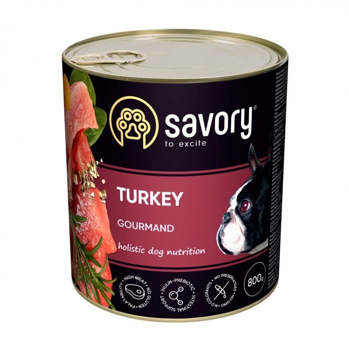 Savory Dog Gourmand индейка 800g