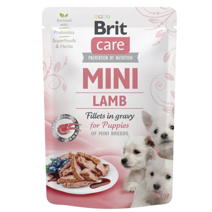 Brit Care Mini pouch для щенков филе в соусе ягненок 85g