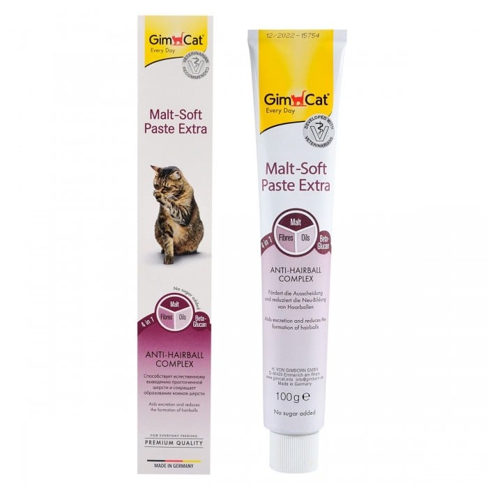 GimCat Malt-Soft Extra - паста для выведения шерсти из желудка кошек 100г