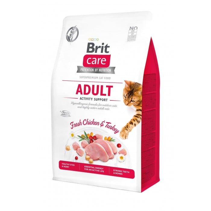 Brit Care Cat GF Adult Activity Support, (підтримка активностя для дорослих котів) 