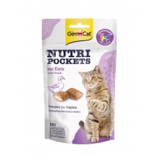 GimCat Nutri Pockets подушечки с уткой и витаминамы для кошек 60г