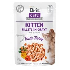 Brit Care Cat pouch филе в соусе нежная индейка для котят  85g