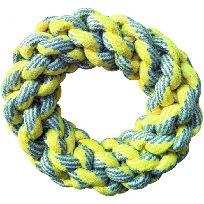 Croci Pastel игрушка для собак "Бублик плетеный" (желтый) 18 см