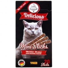 TOMI DELICIOUS MINI STICKS SALAMI лакомство для котов из салями 40 г