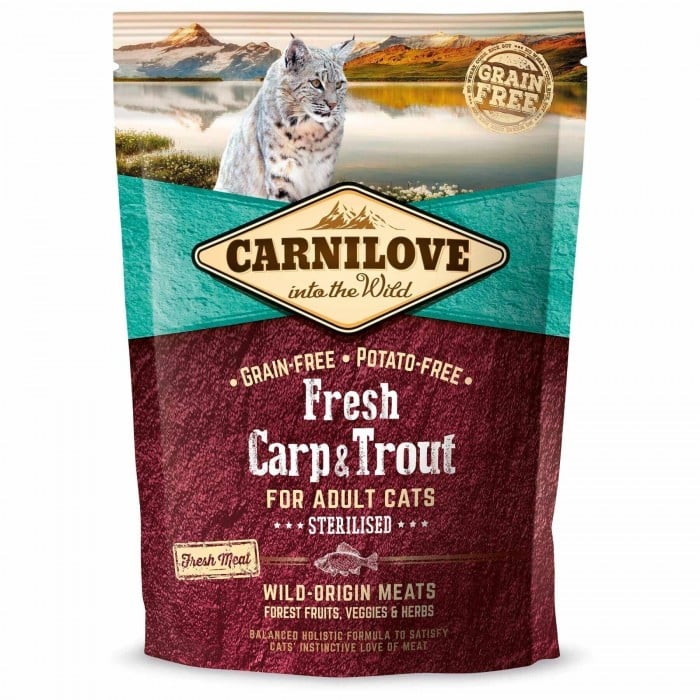 Carnilove Fresh Carp and Trout Sterilised for Adult cats із коропом і фореллю для дорослих стерилізованих котів 400 g