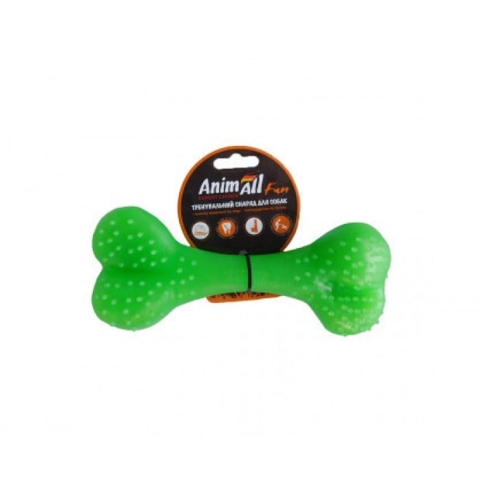 AnimAll Fun іграшка для собак "Кісточка" (зелена) 25 см​