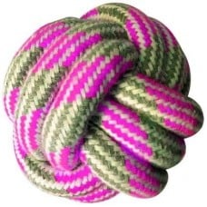 Croci Pastel игрушка для собак "Канатный мяч" (розовый) 7,5 см