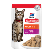 Hill's Science Plan Adult влажный корм для кошек с говядиной 85 г*12 шт