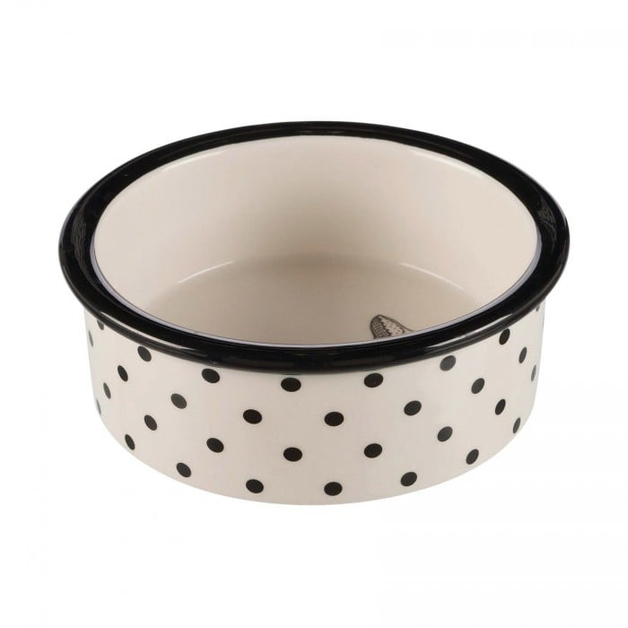Trixie Zentangle керамічна миска для котів біла/чорна 0,3 л/12 см