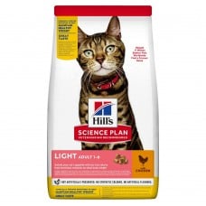 Hill's SP Adult Light сухой корм с курицей для взрослых кошек, склонных к лишнему весу 1,5 кг