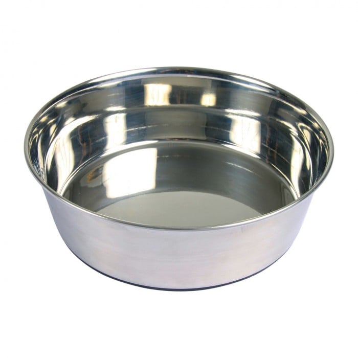 Trixie металева миска для собак на гумовій основі 2,5 л/24 см