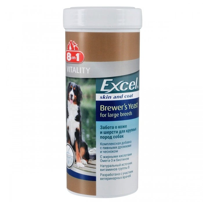 Excel Brewers Yeast витамины для крупных собак 80таб/300ml