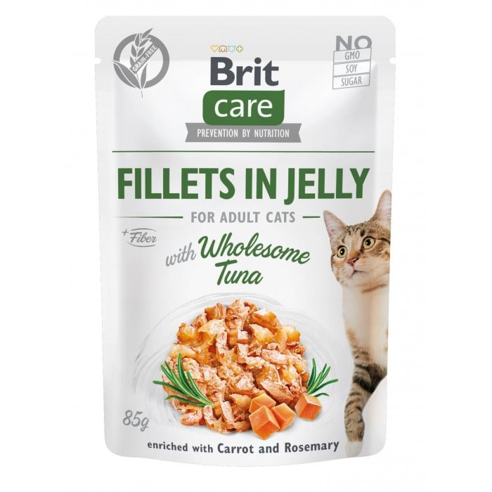 Brit Care Cat pouch филе в желе с тунцом 85g