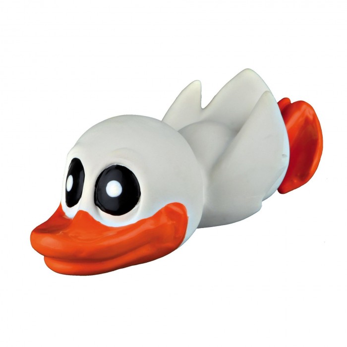 Trixie игрушка для собак утенок белый с пищалкой 13 см