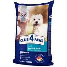 Club 4 Paws Premium Adult Small Breeds Lamb & Rice сухой корм для собак малых пород с ягненком и рисом 14 кг