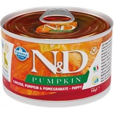 Farmina N&D Grain Free Pumpkin Chicken Puppy Mini для щенков мелких пород c тыквой, курицей и гранатом 140 г