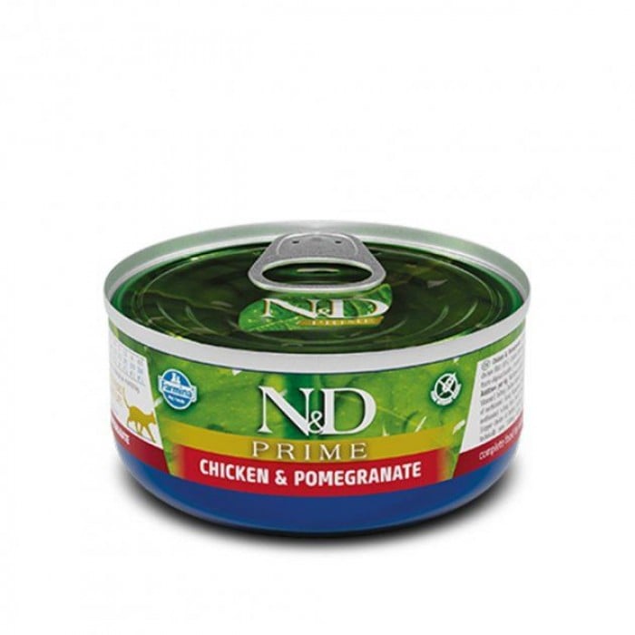 Farmina N&D Grain Free Prime Chicken Adult беззерновой влажный корм для кошек с курицей и гранатом 70 г