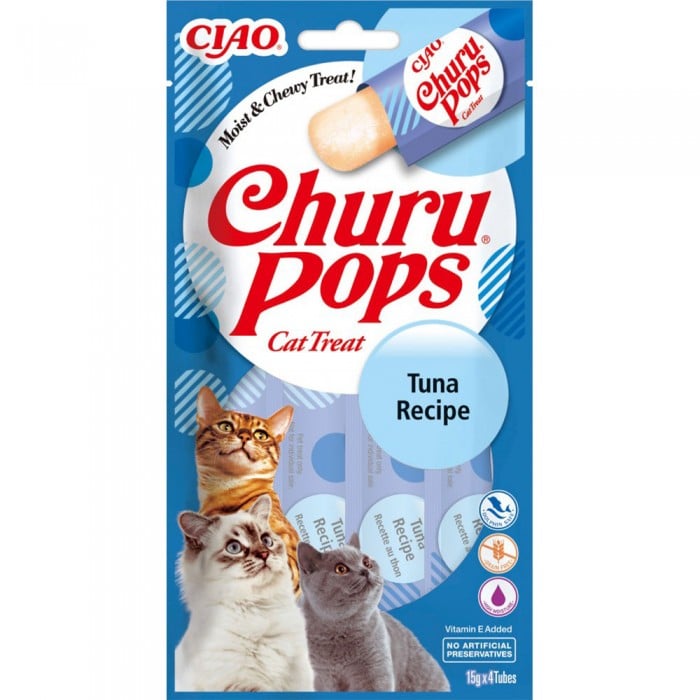 INABA Churu Pops лакомство для кошек с тунцом 4 шт*15 г