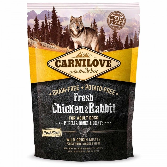 Carnilove Fresh Chicken and Rabbit for Adult dogs с курицей и кроликом для взрослых собак всех пород 1,5 kg