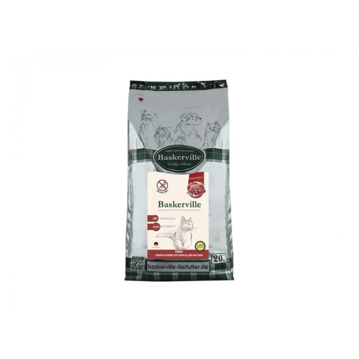 Baskerville Grain Free Cat Adult Beef сухой корм для кошек с говядиной и бататом 20 кг