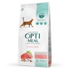 Optimeal Adult Cat Sterilised Beef & Sorghum сухий корм для котів з яловичиною 10 кг