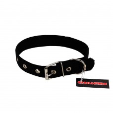 Пухнастики брезентовый ошейник для собак 25 мм, 49 см (черный) L