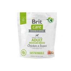 Brit Care Dog Sustainable Adult Adult Medium Breed корм для собак средних пород  с курицей и насекомыми 1 кг