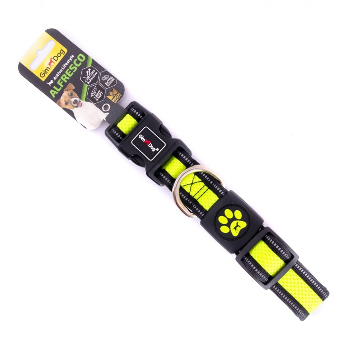 GimDog Alfresco нашийник з подвійного неопрену для собак великих та гігантських порід (жовтий) L-XL