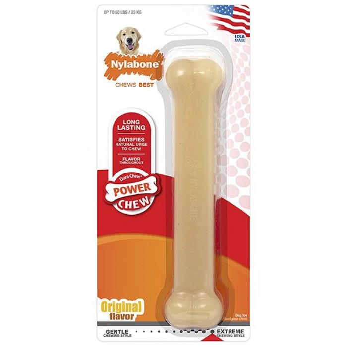 Nylabone Dura Chew Giant игрушка кость для собак крупных пород с мясным ароматом 19,6см