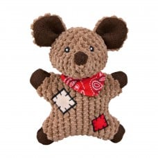 Trixie игрушка для собак мышь с заплатами с пищалкой 19 см