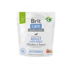 Brit Care Dog Sustainable Adult Large Breed корм для собак крупных пород с курицей и насекомыми 1 кг