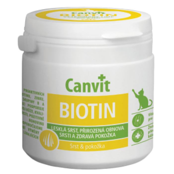 Canvit Biotin витамины для кожи и шерсти кошек 100 г х 100 табл.