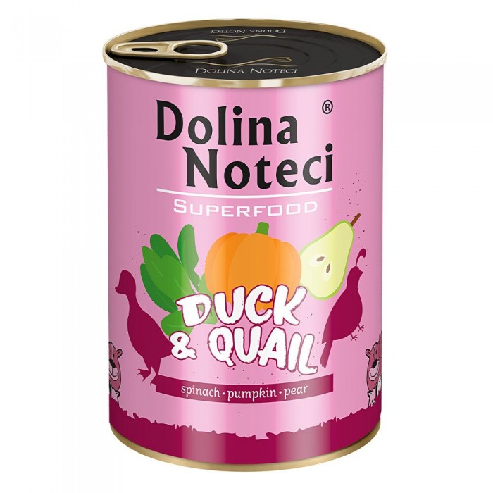 Dolina Noteci Superfood влажный корм для cобак с уткой и перепелкой 400 г