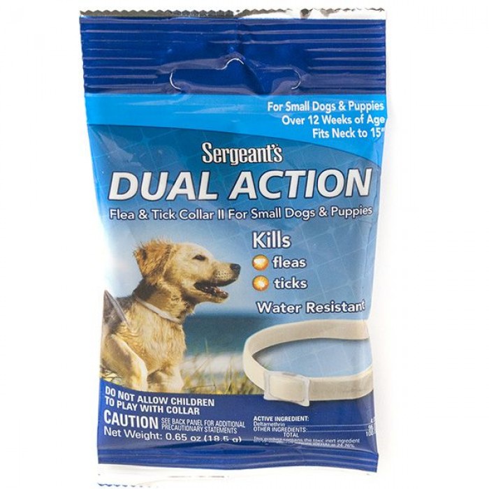Sentry Sergeants Dual Action нашийник від бліх та кліщів для собак малих порід і цуценят 38 см