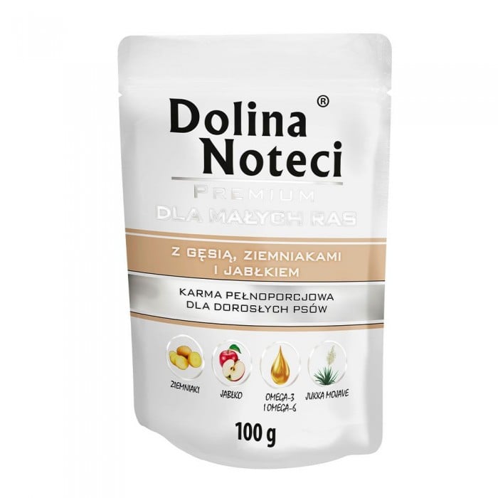 Dolina Noteci Premium влажный корм с гусем, картофелем и яблоком 100 г