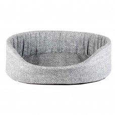 Пухнастики лежак для кошек и собак малых пород (серый) 54х40х13 см