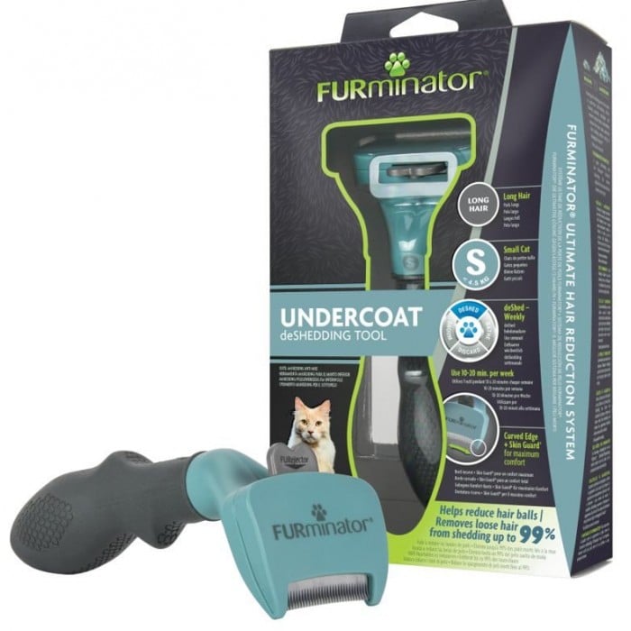 FURminator Long Hair фурмінатор для котів до 4,5 кг з довгою шерстю розмір S