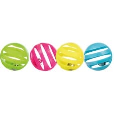 Trixie набор игрушек для кошек Мячики с погремушкой 4 см (4 шт)