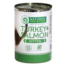 Nature's Protection Kitten Turkey & Salmon влажный корм для котят с индейкой и лососем 400 г*6шт.