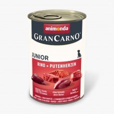 Animonda GranCarno Junior Beef + Turkey hearts влажный корм с говядиной и индейкой для щенков 400 г