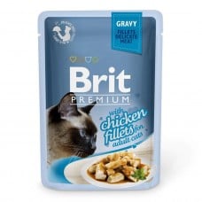Brit Premium Cat pouch филе курицы в соусе 85г*24шт