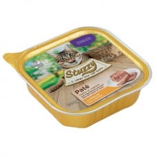 Stuzzy Cat Sterilized паштет для стерилизованных котов с курицей 100г*32шт