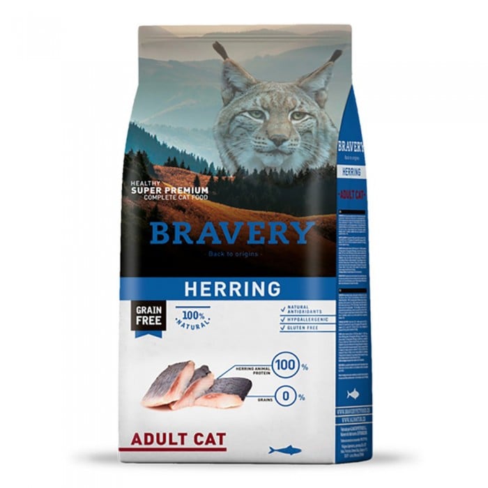 Bravery Herring Adult Cat сухой корм для кошек с селедкой 0,6 кг