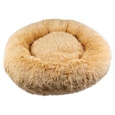 Пухнастики Пончик лежак для кошек и собак малых пород (бежевый) 50х50 см