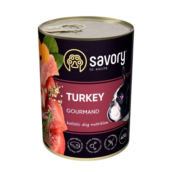 Savory Dog Gourmand индейка 400g
