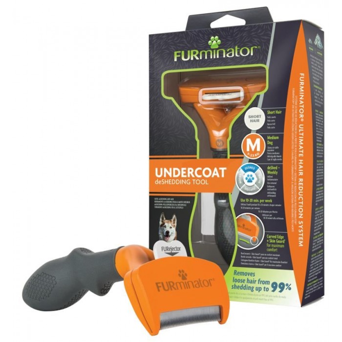 FURminator Short Hair фурминатор для собак средних пород с короткой шерстью размер M
