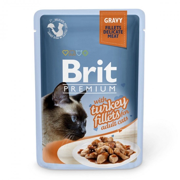 Brit Premium Cat pouch филе индейки в соусе 85г*24шт